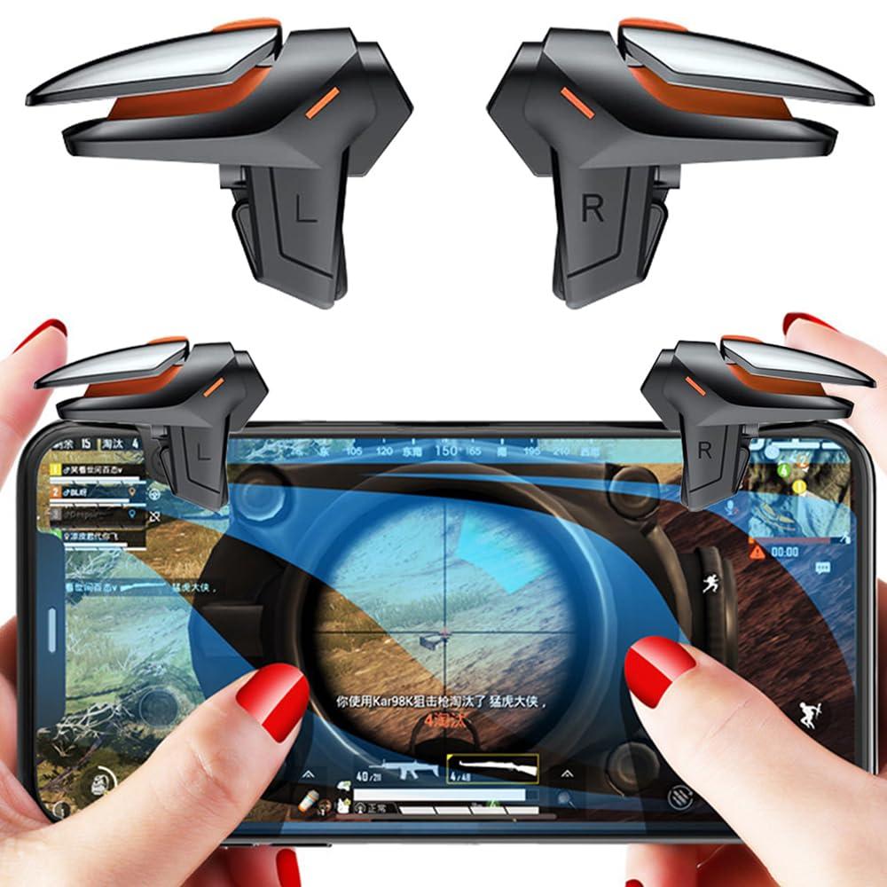 PUBG Mobile Game Triggers, High Sensitive Shoot Aim Gaming Controller Gamepad Grip Joysticks Buttons, Support iOS/Android Smartphone