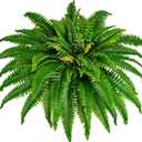 42" Fake Ferns for Outdoor Planter 79 Fronds Large Artificial Boston Fern Bush, Faux Hanging Baskets Plants Indoor 28" Tall Home Office Garden Porch Decor