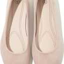 Shupua Flats for Women Round Toe Flat Shoes Dressy Black Ballet Flats Comfortable Womens Dress Shoes Ballerina Flats for Work, 6