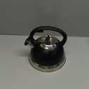 Mr. Coffee Flintshire 1.75-Quart Stainless Steel Whistling Tea Kettle with Nylon Handle – Matte Black Stove-Top Kettle for Boiling Water