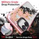 Bouvardia for iPhone 17 Case, Cute Girly Design for Women, Shockproof & Aesthetic, Floral: Sakura