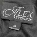 Alex Evenings Women's Long Cold Shoulder Dress, Mother of The Bride, Formal Events, (16, Black)