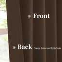 Brown Blackout Pleated Look Curtains 96 Inches Long 8 ft Length for Patio Sliding Door Living Room, 100% Light Blocking Linen Textured Curtains 72 Wide 2 PCs Back Tab Rod Pocket Hook Belt