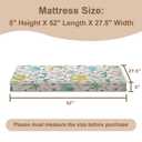 Moonlightfamily 5x52x27.5 Outdoor Mattress for Travel, Medium Firm with High Density Foam, Edge Reinforced, Odorless and Steady, Certipur-us