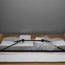 BONLICHT Rectangle 5 Lights Black Modern Dining Room Lighting Fixtures Hanging Over Table, Industrial Brushed Brass Chandeliers Farmhouse Kitchen Island Linear Pendant Light Ceiling with Clear Glass