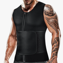 Cimkiz Men's Waist Trainer Sauna Suit Shirt, Gym & Exercise Compression Vest, Sweat-Boosting Workout Top- Size 4XL