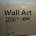 Large Framed Navy Blue Abstract Wall Art, 1 Piece Vertical 30x60 In