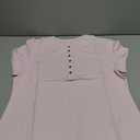EasyGala Womens Cotton Deep V Neck Tops Short Sleeve Low Cut Henley Shirts Sexy Fitted Tees Summer Fashion Clothes 2025 Pink Large
