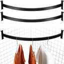 Yaocom 2 Pcs Quarter Circle Hangrail for Wire Grid - 30" L Hang Clothing or Other Merchandise Hanger Grid Wall Bracket for Retail Display Home Use Garage Craft Show Trade Show Business(Black), 30 inches long x 3 inches wide