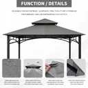 Vantco Replacement Gazebo Cover Compatible with ABC 11X11,The Top Compatible with Master 11X11 Steel Frame Gazebo,(Gray)