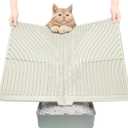 UPSKY Cat Litter Mat, Large Kitty Litter Trapping Mat Soft on Kitty Paws, Litter Box Mat Keep Floor Clean, 31" x 24" Waterproof and Washable Trapping Mats Catcher Pad for Scatter Control