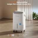 45 Pint 2025 Energy Star Dehumidifier for Spaces up to 4500 Sq.Ft for Basement and Home, Compressor Dehumidifier with Drain Hose,Large Room,Bedroom,Home,Bathroom