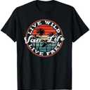 Retro Vintage Van Life Dwellers Vanlife Nomads T-Shirt, XL