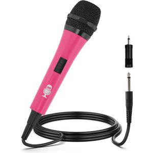 Singing Machine Wired Microphone for Karaoke, (Pink) - Unidirectional Dynamic Vocal Microphone - Plug-In Microphone for Karaoke Machine, AMP, & Speaker - Mic for Singing, Public Speaking, & Parties (1) Singing Machine Wired Microphone for Karaoke, (Pink) - Unidirectional Dynamic Vocal Microphone - Plug-In Microphone for Karaoke Machine, AMP, & Speaker - Mic for Singing, Public Speaking, & Parties (1)