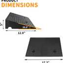 5" Rise 2pack Rubber Curb Ramps for Wheelchair Threshold Driveway Doorway Shed, Truck Car Motorcycle Bike Cart Lawn Mowers Angled Step Entry in Ramp, 7000lbs Heavy Duty Powersports Loading Ramp