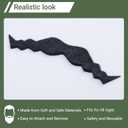 Cosela Self Adhesive Fake Mustache for Men Classic Fake Beard Stick On Costume Mustache for Cosplay Party Halloween (Black)