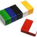 CMS Magnetics - (12-Pack Dominos Multi-Color) Colorful Super Strong Ceramic Domino Magnets for Dry Erase Whiteboards, Bulletins, Refrigerator, Office, Kitchen, School, Classroom