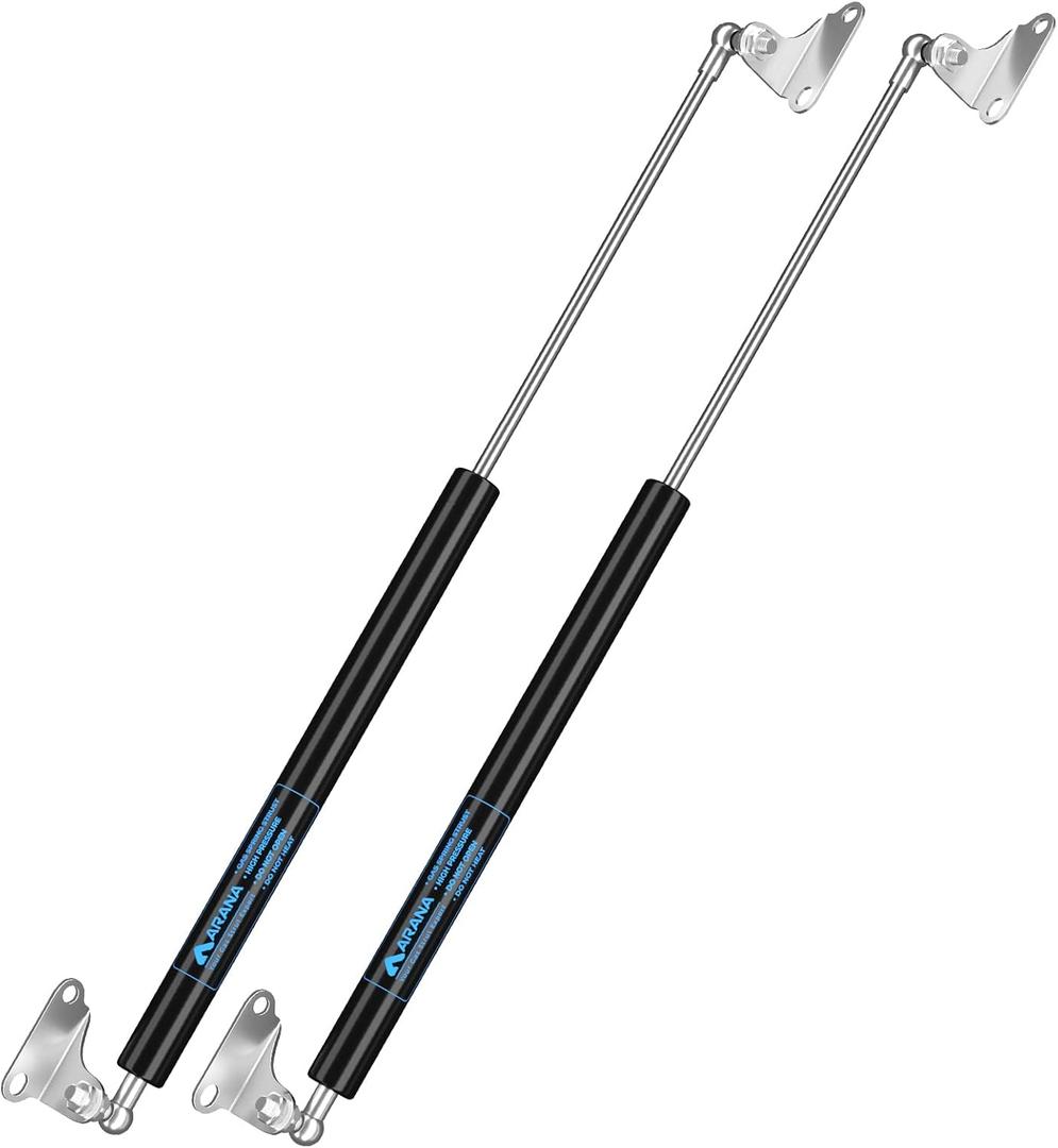 ARANA Gas Struts for Heavy Lid, 23 inch Door Lift 200 lbs, 23" Heavy Duty Gas Shocks 200 Pounds Gas Spring Support Hinges Fit Muphy Bed RV Bed Trap Cellar Door(Fit 160-220lbs Lid), 2 Pcs