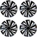 Hubcap Wheel Covers Replacement Size R15 Hub Caps Universal-Fit Steel Wheel Rims Cover ABS Tire Cap for Most Cars Trucks Sedans SUV -Set of 415-inchSilver-Black