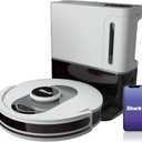 Shark AV2511AE/AV251WA AI Ultra Robot Vacuum, with Matrix Clean, Home Mapping, 60-Day Capacity Bagless Self Empty Base, Perfect for Pet Hair, Wifi, Compatible with Alexa, Black/Silver 