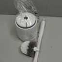 MR.SIGA Toilet Bowl Brush and Holder, Premium Quality, with Solid Handle and Durable Bristles for Bathroom Cleaning, White, 1 Pack (One Size)