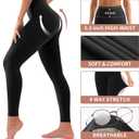 Bluemaple High Waisted Leggings for Women - Tummy Control Pants Non See Through Workout Soft Yoga Pants for Running Plus Size (Gray), Size S/M