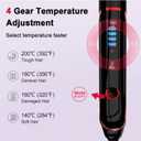 1 Inch Anti Static Flat Iron Travel Straightener with Floating Ceramic Plates and Digital Controls Hair Straightener for Your Friend Or Your Family as a Gift (Black)