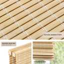 LazBlinds No Tools No Drill Cordless Bamboo Roman Shades, Privacy Room Darkening Window Treatment, Roll Up Bamboo Blinds for Window 20'' W x 64'' H, DP-Natural