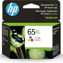 HP 65XL Tri-color High-yield Ink Cartridge for HP Printers | Works with Printer Series: AMP 100, DeskJet 2600, 3700; ENVY 5000 | Eligible for Instant Ink | N9K03AN