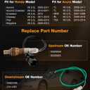 25025059 25024785 Oxygen Sensor Upstream Downstream Compatible with Honda Accord Crosstour Odyssey Pilot Ridgeline 3.5L V6, O2 Sensor Fits for Acura TL MDX RL TSX 3.5L/3.7L V6, 4Pcs