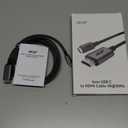 acer USB C to HDMI Cable for Home Office 6.6FT (4K@60Hz), Thunderbolt 4/3 Compatible, High-Speed Type C to HDMI 2.0 Braided Cord for MacBook, iPhone 17/16 Pro/Max, iMac, iPad Pro, Galaxy S25, Surface