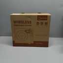 Record Player with Speakers Vintage Belt-Driven Turntable Bluetooth 3 Speed 3 Size Wireless Playback AUX-in RCA Out Headphone LP Vinyl Players Auto Stop Fashion White