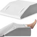 Leg Elevation Pillow for After Surgery, 6inch Foam Leg Elevating Pillow for Swelling and Blood Circulation, Leg Wedge Pillow for Sleeping, Knee Pillow for Knee Hip Ankle Pain Relief, White