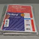 Oxford Spiral Notebook 3 Pack, 3 Subject Journal, 3-Hole Punch, College Ruled Paper, 2 Dividers, 8 x 10-1/2 Inches, Black, Red, Blue, 120 Sheets (65202)