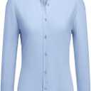 Button Down Shirts for Women Dress Shirts Business Casual Outfits Collared Fitted Blouse Work Interview Office Attire