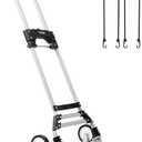 VEVOR Stair Climbing Cart, 220 lbs Capacity, Folding, Adjustable, Multi-Wheel Hand Truck with 10 Wheels for Shopping, Moving, Office Use