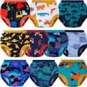 BIG ELEPHANT Toddler Training Pants, Soft Cotton Absorbent Training Underwear for Baby Boys & Girls (3T, Dark Green 10 Pack)