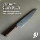 Shun Kanso 8" Chefs Knife, Handcrafted Japanese Kitchen Knife, AUS10A Stainless Steel Blade, Tagayasan Handle, Gyuto-Style Tool for Professional and Home Chefs