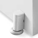 Windproof Magnetic Door Stoppers No Drilling Door Stop Strong Magnet Keep Door Open Door Catch Holder Wall Protect with Screws and 3M Adhesive, Matte White, 1 Pack