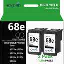 Ink Cartridge 68E Replacement for HP 68e High Capacity 68 Black Work with Envy 6152e 6155e 6552e 6555e 6558e Printer 6100e 6500e Printer 2-Pack