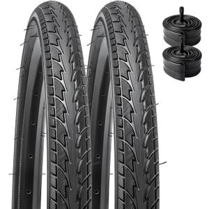 YUNSCM 2-PCS 16" Road Bike Tires 16x1.75/47-305 60TPI and 16" Bike Tubes Schrader Valve Compatible with Road/Stroller/Kids Bike 16 x 1.75 Bicycle Tires and Tubes (Y-369)