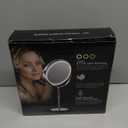 Makeup Mirror with Lights, 1x/20x 360° Rotation Vanity Mirror, Brightness Adjustable Lighted Makeup Mirror with Magnification, 5000 mAh Rechargeable Double Sided Mirror with 3 Colors, Gift for Women