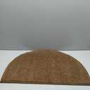 BEQHAUSE Dirt Trapper Door Mat 17" x 30" Half Circle Non-Slip Washable Doormats Entrance Rugs Absorbent Welcome Low Profile Floor Mats for Front Back Door and Entryway, Brown (Semicircular)