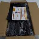 8.2FT Square Wedding Arch,Metal Arch Backdrop Stand Heavy Duty Adjustable,Extra 2 Clamps Change Over The Table Rod Stand,Black Balloon Arch Stand for Parties Decoration,Photoshoot Backdrop Dtand Kit