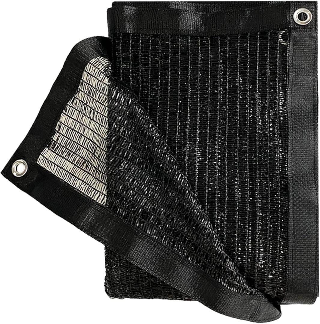Garden expert 50% Black Shade Cloth 5x10FT Taped Edge with Grommets Sun Net Mesh for Garden Patio Backyard UV-Resistant (5FTx10FT)