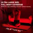 Extra Large Red Light Therapy Mat, High-Density LEDs Full Body Red Light Therapy, 660nm & 850nm Dual Wavelengths, Foldable Red Light Therapy Blanket with Timer, 76.8" x 33.4"