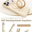 TORRAS Q3 Wind Flow for iPhone 17 Pro Case Silicone, Fit for MagSafe, Magnetic 360 Spin Stand with Camera Control, Liquid Silicone Rubber Soft Phone Case for iPhone 17 Pro 6.3'', Cream Sand