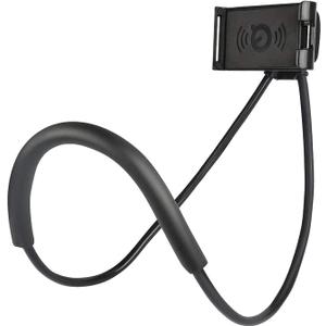 Lazy Cell Phone Holder, Universal Cell Phone Holder for Smart Mobile Phone,Hanging on Neck Cell Phone Mount Holder ,Hands-Free Mobile Phone Holder on Bed/Tableb, 27.6'' Length for 4.7''-6.7'' Size (Black)