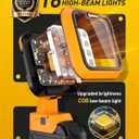 20V LED Work Light for Dewalt: 90W 9000LM 8" Portable Battery Powered Lights, 3 Modes Integrated Spotlight & Floodlight with USB & Type-C and Low Voltage Protection Ideal for Workshop (No Battery)