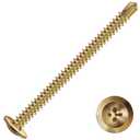 #8 x 2-1/2"Sheet Metal Screws 100Pcs Bronze 410 Stainless Steel Truss Head Tek Screws Fast Self Tapping Screws by SG TZH